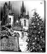 Jan Hus Christmas Prague Acrylic Print