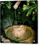 Japanese Garden Water Fountain Acrylic Print