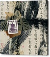 Japanese Horyuji Temple Collage Acrylic Print