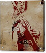 Jimi Hendrex The Legend Acrylic Print