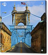 John A. Roebling Suspension Bridge Acrylic Print