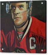 Jonathan Toews Portrait Acrylic Print