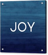 Joy Blue- Art By Linda Woods Acrylic Print