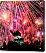 July 4th Fireworks In Seattle Acrylic Print