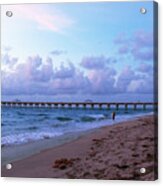 Juno Beach Pier Florida Sunrise Seascape C7 Acrylic Print