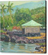 Kahaluu Beach Hut Acrylic Print