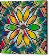 Kaleidoscope In Stained Glass Acrylic Print