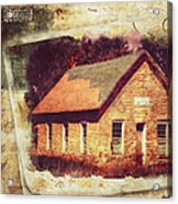 Kansas Old Stone Schoolhouse Acrylic Print