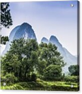 Karst Rural Scenery In Spring Acrylic Print