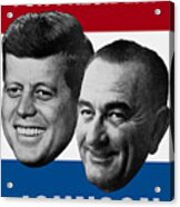 Kennedy And Johnson 1960 Election Poster Acrylic Print