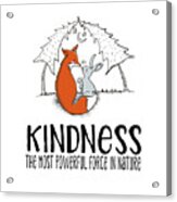 Kindness Fox And Bunny Acrylic Print