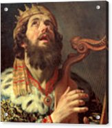 King David Playing The Harp Acrylic Print