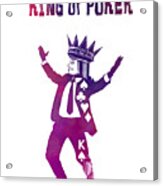 King Of Poker Purple Acrylic Print