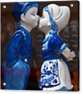Kissing Dutch Children Acrylic Print