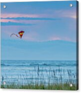 Kite In The Air At Sunset Acrylic Print