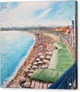 La Plage Et Promenade Des Anglais, Nice, France Acrylic Print