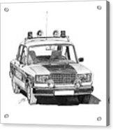 Lada Vaz 2107 Police Car Acrylic Print