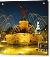 Lafayette Square And Fountain, Georgia Acrylic Print