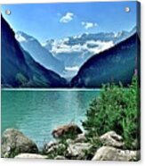 Lake Louise From The Shore Acrylic Print