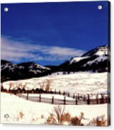 Lamar Ranger Station In Winter - Yellowstone Acrylic Print