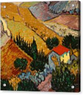 Landscape With House And Ploughman Acrylic Print