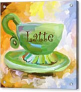 Latte Coffee Cup Acrylic Print
