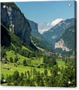 Lauterbrunnen Mountain Valley - Swiss Alps - Switzerland Acrylic Print
