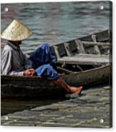 Fisherman Lazing Away-hoi An Acrylic Print