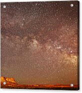 Lchee Rock Milky Way Panorama Acrylic Print
