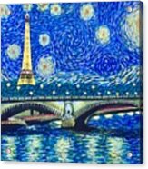 Le Tour Eiffel A La Van Gogh Acrylic Print