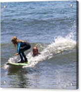 Learning To Surf Acrylic Print