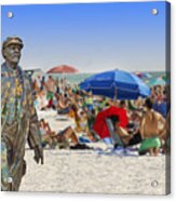 Lenin Goes To The Beach Acrylic Print