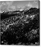Lichtenberg Mountain Black And White Acrylic Print