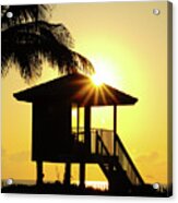 Lifeguard Station Sunburst Delray Beach Florida Acrylic Print