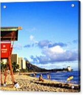 Lifeguard Station Waikiki Beach Acrylic Print