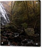 Light From Behind The Fog At Crabtree Falls Acrylic Print