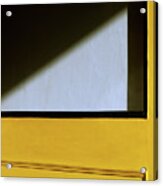 Light Triangle On Yellow Door Acrylic Print