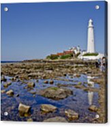 Lighthouse At Low Tide. Acrylic Print