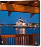 Lighthouse From The Gazebo 5436 Acrylic Print