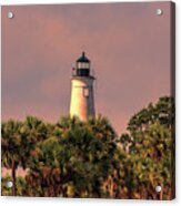 Lighthouse On The Bay - Saint Marks, Florida Acrylic Print