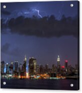 Lightning Over New York City I Acrylic Print