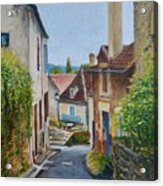 Limeuil Wheelbarrow France Acrylic Print