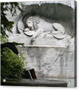 Lion Monument Lucerne Switzerland Acrylic Print