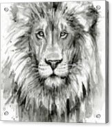 Lion Watercolor Acrylic Print