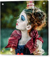 Little Princess Of Hearts Alice In Wonderland Acrylic Print