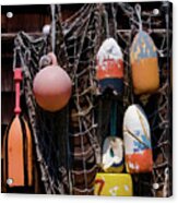 Lobster Buoys Ii - Rockport Acrylic Print