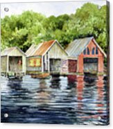 Lochness Boathouses Acrylic Print
