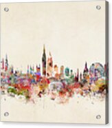 London England City Skyline Acrylic Print