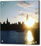 London Skyline At Sunset Acrylic Print