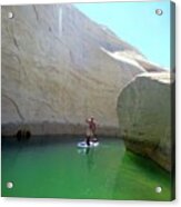 Lone Rock Lake Powell Paddleboarding 2014 Acrylic Print